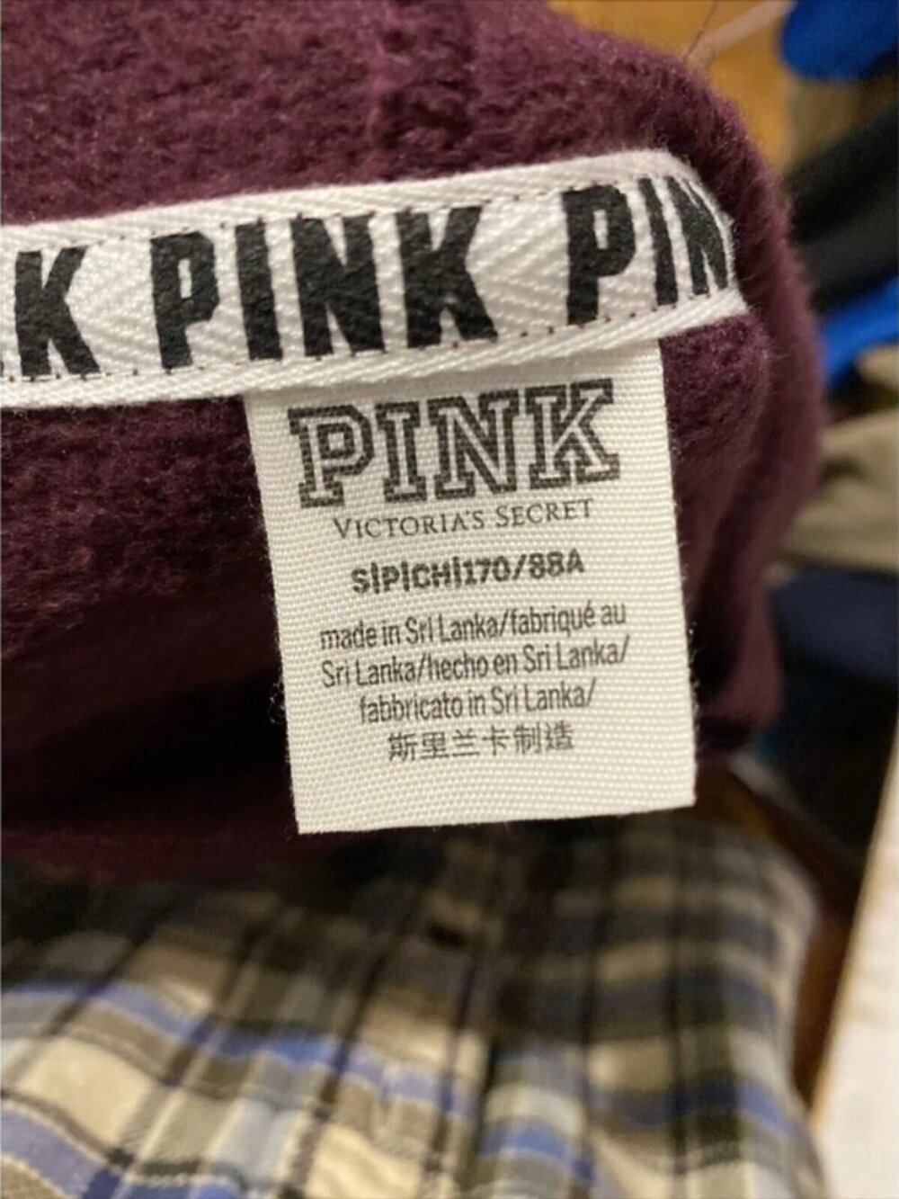Pink Victoria Secret Women's Cowl Neck Sweatshirt Purple Size SP - Picture 4 of 4